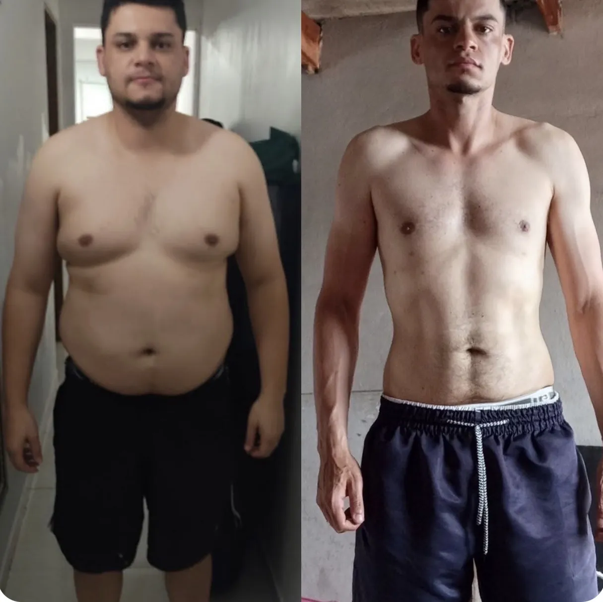 Transformação de Aluno 1 - antes e depois