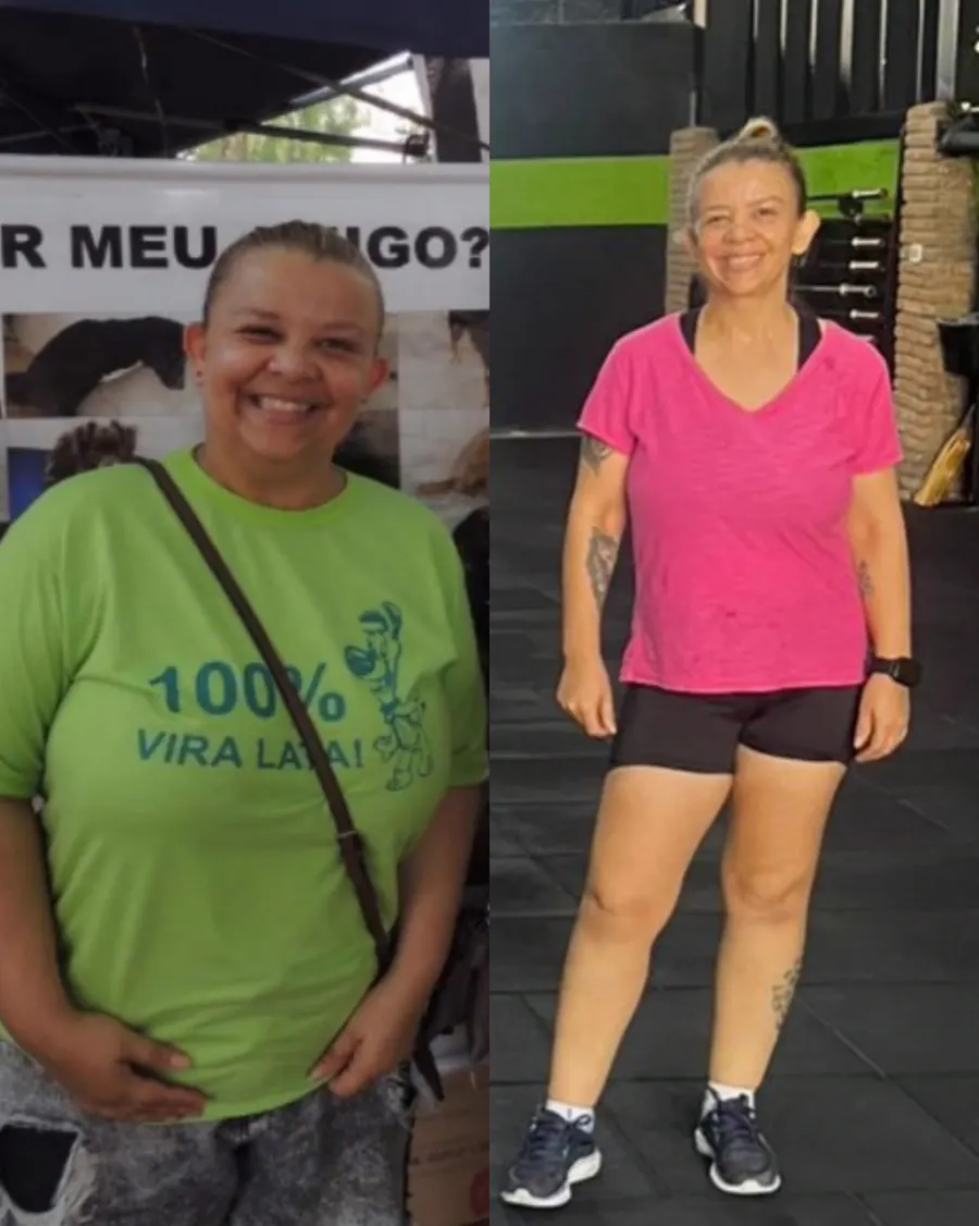 Transformação de Aluna 3 - antes e depois