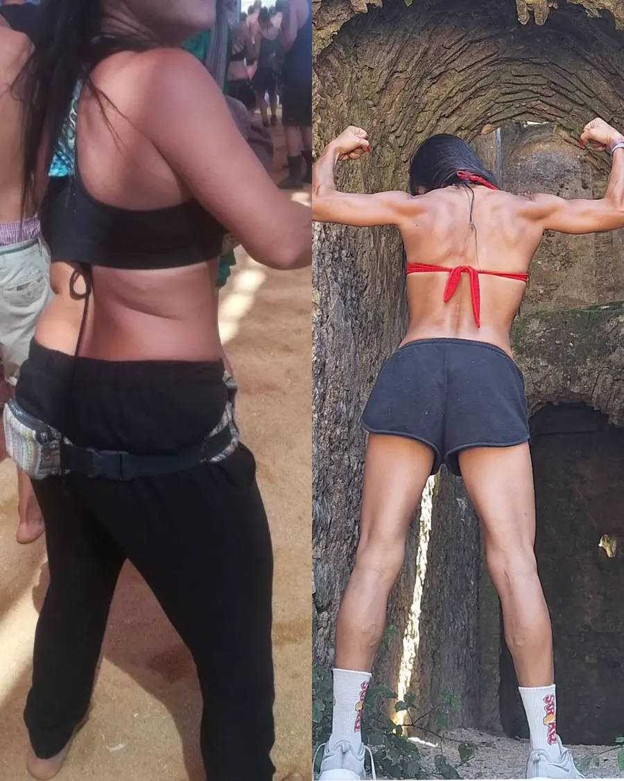 Transformação de Aluna 4 - antes e depois
