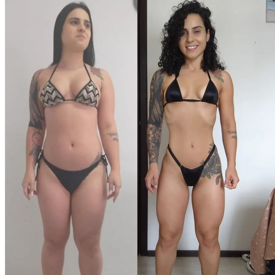 Transformação de Aluna 5 - antes e depois